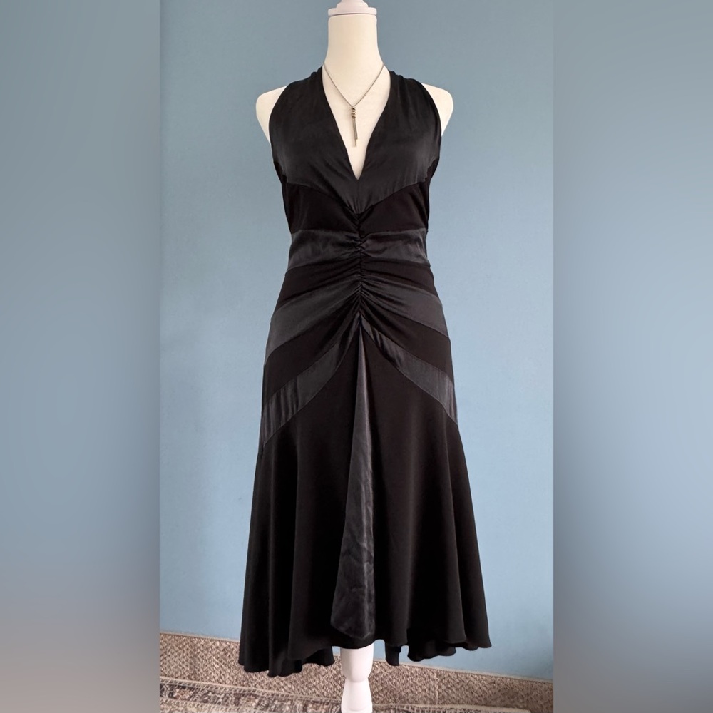 Y2K Halter Dress Black